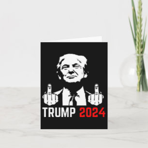Cartão Trump Prende Os Dedos De 2024 América Usa Flagaind