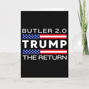 Cartão Trump Retorna Butler Comício Luta Trump Elon Butle