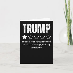 Cartão Trump Review Not My Presidente 2025