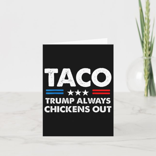 Cartão Trump Sempre Fala Taco Comerciando Engraçado Memór (Frente)