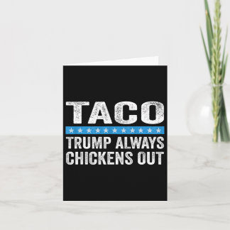 Cartão Trump Sempre Fala Taco Comerciando Memória Engraça