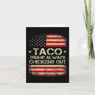 Cartão Trump Sempre Fala Taco Trocando Memória Engraçado 
