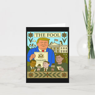 Cartão Trump Tarot O Tolo Implica Tarifa Sobre O Pingui