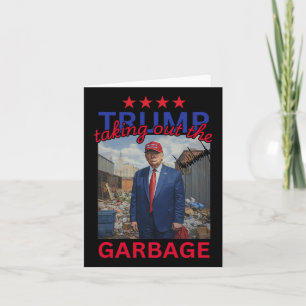 Cartão Trump Tirando O Garbyge 2024 Engraçado Trump