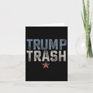 Cartão Trump Trash 2024 Grunge Vintage Garbyge Para Trump