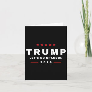 Cartão Trump Vamos Brandon 4 de Julho de 2024 Maga Camise