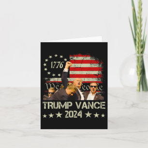 Cartão Trump Vance 2024 Presidente Trump Apoiador Re-elec