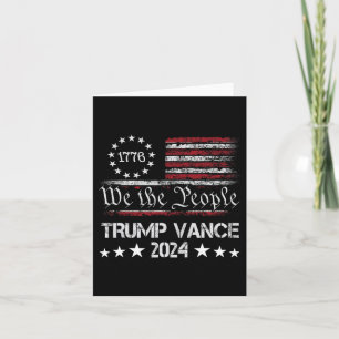 Cartão Trump Vance 2024 Presidente Trump Apoiador Re-elec