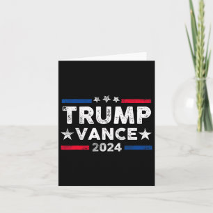 Cartão Trump Vance 2024 Presidente Trump Apoiador Re-elei