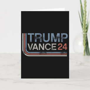 Cartão Trump Vance 2025 Vintage Distressed Retro Faixa R