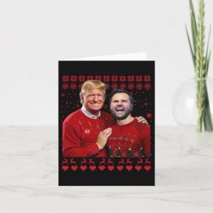 Cartão Trump Vance Brothers Funny Red Ufly Natal Xmas