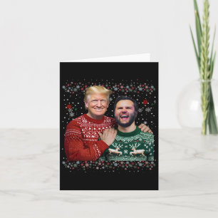 Cartão Trump Vance Brothers Funny Ugly Christmas Xmas Swe