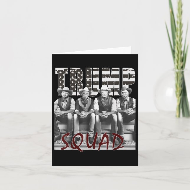 Cartão Trump Vance Kennedy Elon Squad (Frente)