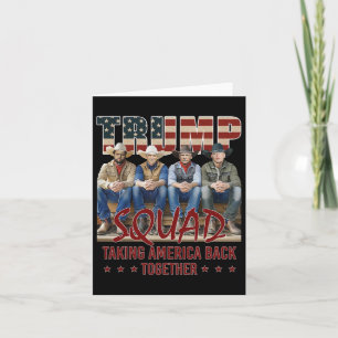 Cartão Trump Vance Kennedy Elon Squad levando a América d