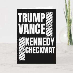 Cartão Trump Vance Kennedy Xeque-Mate Eleição Republicano