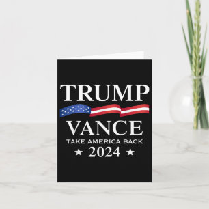 Cartão Trump Vance leva a América de volta em 2024