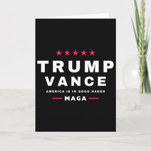 Cartão Trump Vance Nós Ganhamos Dia de Inauguração 47º Pr