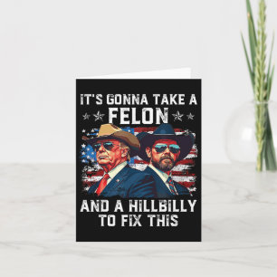 Cartão Trump Vance Vai Levar Um Criminoso E Um Caipira