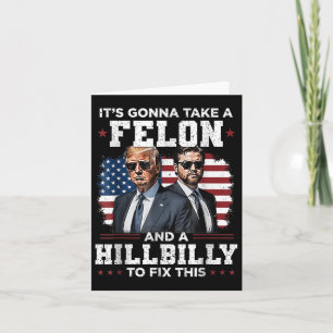 Cartão Trump Vance Vai Pegar Um Felon E Um Caipira