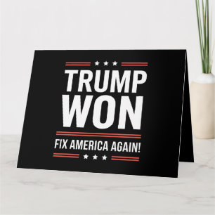 Cartão Trump Venceu MAGA Trump Vencedor 2024 Conserta a A