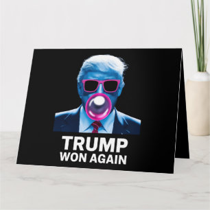 Cartão Trump Venceu Novamente Eleição 2024 Voto President