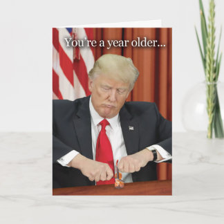 Cartão Trump Violin Birthday Humor Card