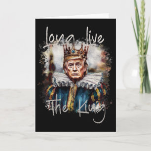 Cartão Trump Viva o Rei Trump Engraçado Aquarela Gr