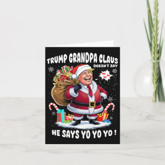 Cartão Trump Vovô Claus Yo Yo Yo Natal