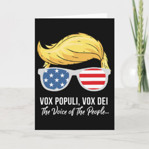 Cartão Trump Vox Populi Vox Dei Voz Do Povo Eleito