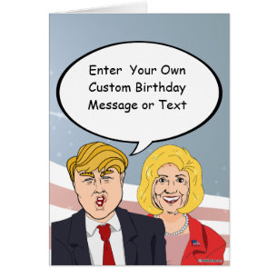 Cartão Trump vs Trump Birthday Card - Personalize sua mes