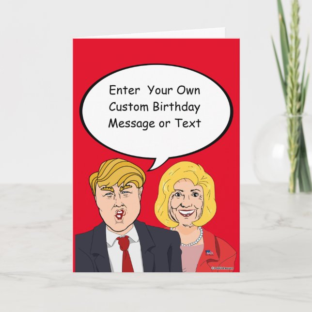 Cartão Trump vs Trump Birthday Card - Personalize sua mes (Frente)