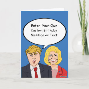Cartão Trump vs Trump Birthday Card - Personalize sua mes