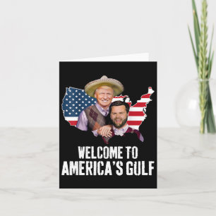 Cartão Trump Welcome to America's Golfo Trump Vance Broth