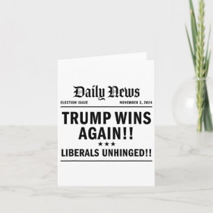 Cartão Trump Won Victory ganha título Trump 2024 Landsli