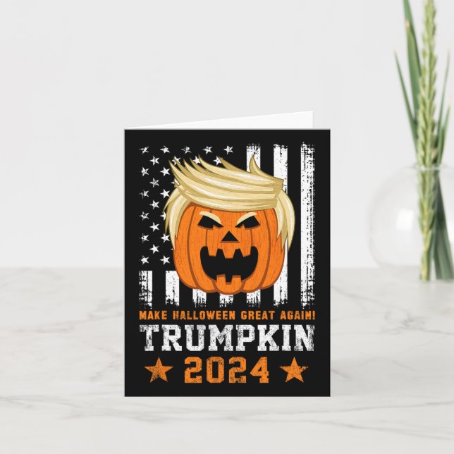 Cartão Trumpkin 2024 Usa Torna O Excelente De Halloween N (Frente)