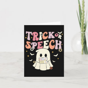 Cartão Truque De Groovy Ou Cos De Halloween De Slp Aac Gh