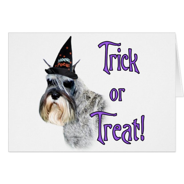 Cartão Truque de Miniatura Schnauzer (Frente Horizontal)