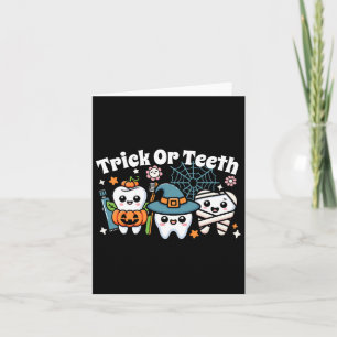 Cartão Truque Engraçado Ou Dentes Halloween Habilita Dent