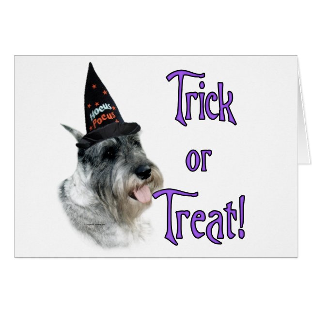 Cartão Truque Schnauzer Padrão (Frente Horizontal)