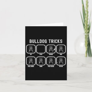 Cartão Truques - Falha no treinamento de Bulldog Divertid