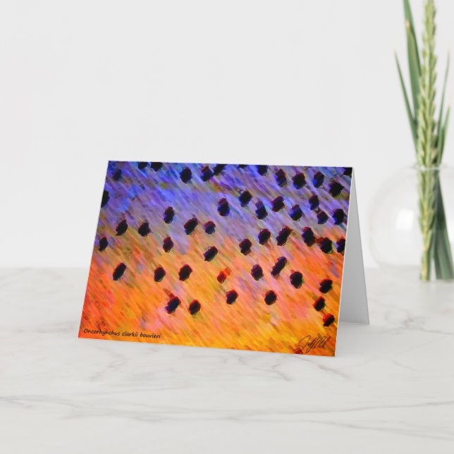 Cartão Truta de Cutthroat - Placa (Frente)