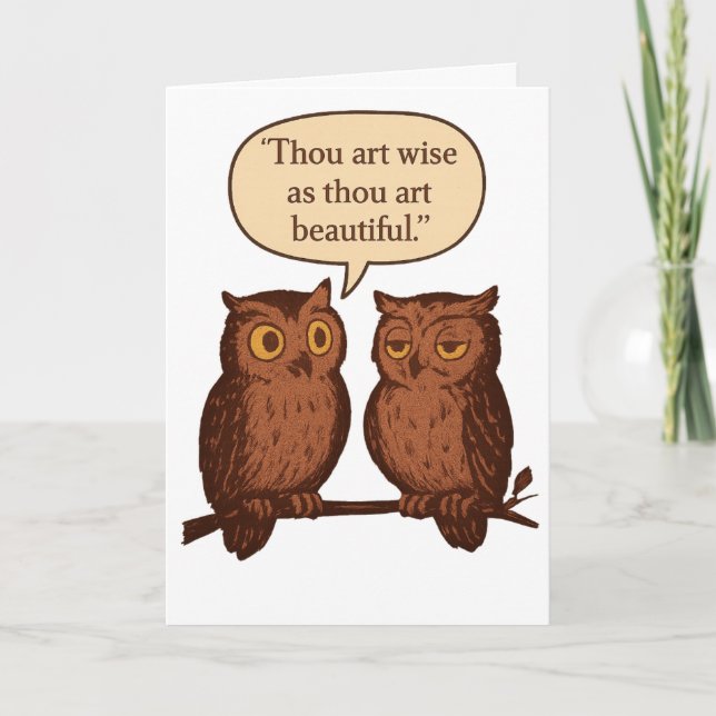 Cartão Tu és sábia e bela (Frente)