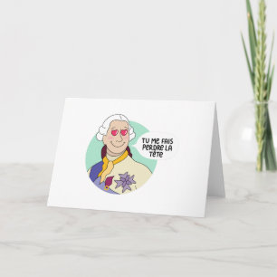 Cartão "Tu me fais perdre la tête" dixit Louis XVI