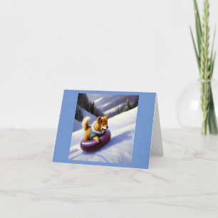 Cartão Tubagem de Neve Canina