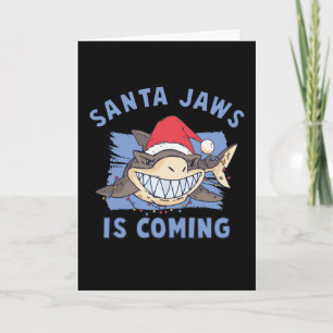 Cartão Tubarão do Papai Noel está chegando