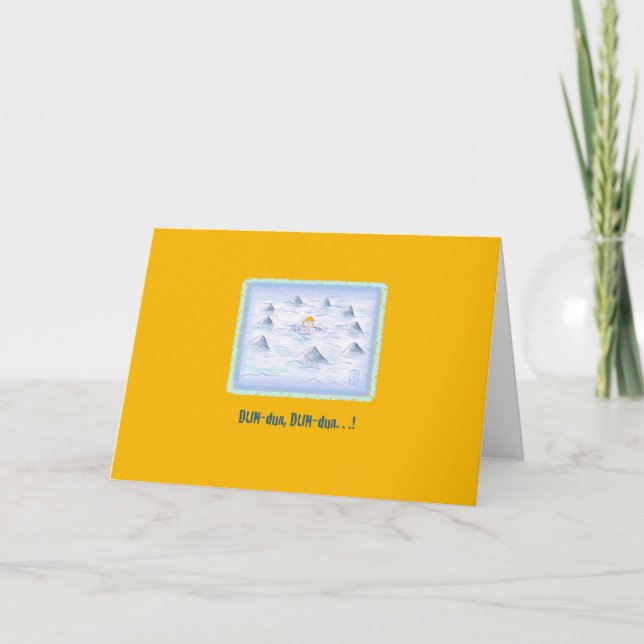 Cartão Tubarões! Em Mango Lá para você Saudação (Frente)