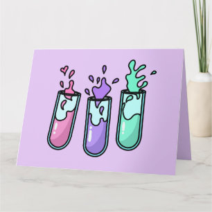 Cartão Tubos De Ensaio Turbulentos