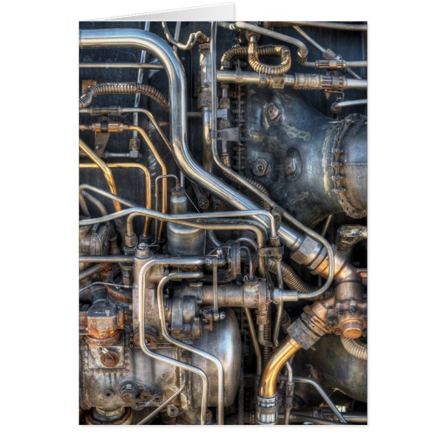 Cartão Tubulações do encanamento de Steampunk (Frente)