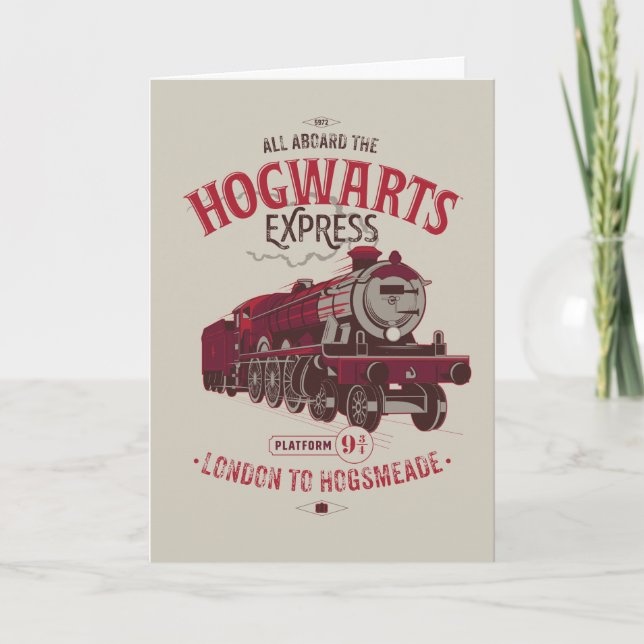 Cartão Tudo A Bordo Do Hogwarts Express (Frente)