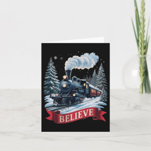 Cartão Tudo a bordo do Polar Express Natal Norte Xmas